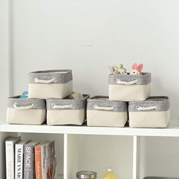 TheWarmHome Collapsible Storage Bins with Rope Handles