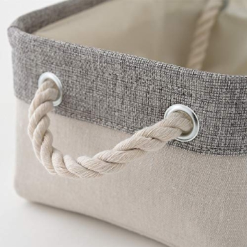TheWarmHome Collapsible Storage Bins with Rope Handles