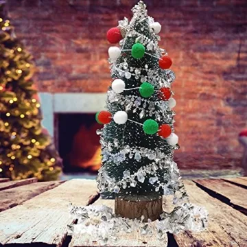 Jishi Christmas Pom Pom Garland 3pk for Holiday Cheer