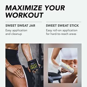 Sports Research Sweet Sweat Unscented 'Workout Enhancer' Gel - Maximize Your Exercise & Sweat Faster - 13.5oz Jar (Unscented)