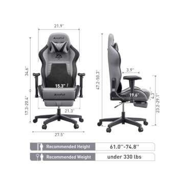 AutoFull C3 Gaming Chair Ergonomic Lumbar Support