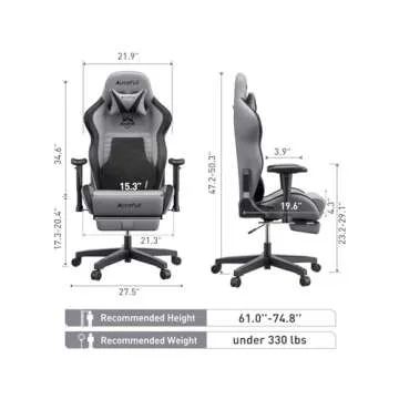 AutoFull C3 Gaming Chair Ergonomic Lumbar Support