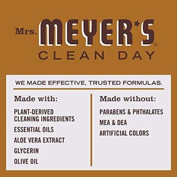 MRS. MEYER'S CLEAN DAY Hand Soap, Made with Essential Oils, Biodegradable Formula, Acorn Spice, 12.5 fl. Oz