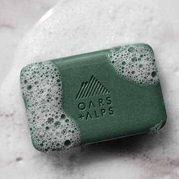 Oars + Alps Peppermint Charcoal Exfoliating Men's Soap