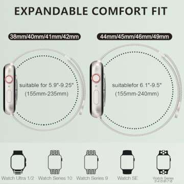 Marge Plus Compatible with Apple Watch Band Series 10, Ultra 2, SE, Ultra 9 8 7 6 5 4 38mm 40mm 41mm...
