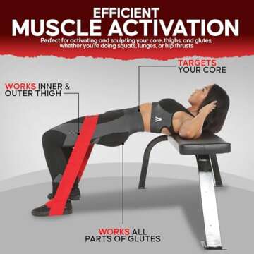 The X Bands Glute Bands - Booty Bands for Working Out - Workout Bands Resistance for Women & Men - Long Resistance Bands for Fitness & Stretching - Extra Strength Hip Thrust Thigh Bands for Workout