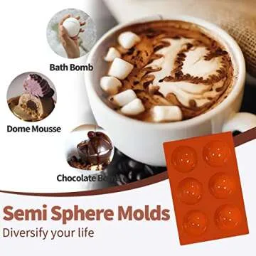 WhiteRhino Silicone Chocolate Molds Set,Large Breakable Heart Mold,2.6in Hot Cocoa Bomb Mold,Round Oreo Molds for Baking,Popsicle Cakesicle Molds,Letter Molds,Gift for Easter,Summer Vacation,Birthday