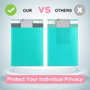 UCGOU Bubble Mailers 10.5x16 Inch Teal 25 Pack Poly Padded Envelopes Large #5 Mailing Packages Opaque Packaging Postal Self Seal Adhesive Waterproof Boutique Shipping Bags for Clothes