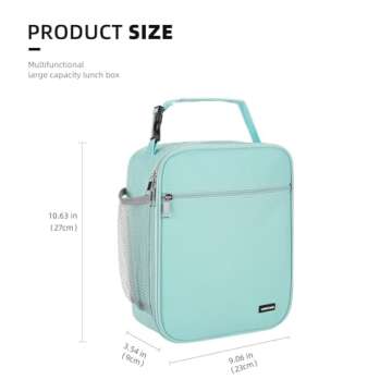 Lunch box Lunch bag for men women Insulated Lunchbox Lunch bags for Work Picnic Travel (baby blue)