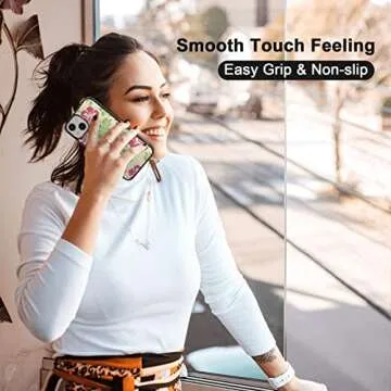 Hibiscus Phone Case Compatible with iPhone 13 6.1 Inch - Shockproof Protective TPU Cute Flower Printed iPhone Case Designed for iPhone 13 Case for Men Girls Women