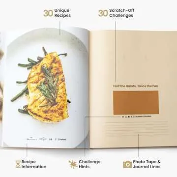 The Adventure Challenge Dinner Dates, Couples Date Night Cookbook, 30 Recipes + 30 Adventures & Date Night Games for Couples, Unique Recipes from Chopped Junior Champion Chef, Cooking for Two