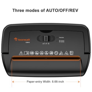 Bonsaii 10-Sheet Heavy Duty Cross Cut Shredder