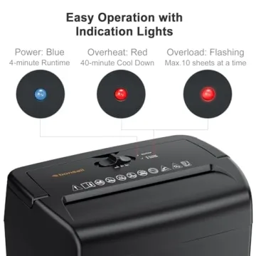 Bonsaii 10-Sheet Heavy Duty Cross Cut Shredder