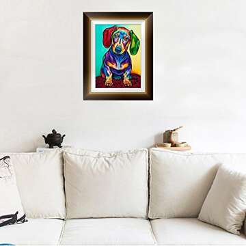 5D DIY Diamond Painting - Animal Resin Cross Stitch Kit - Crystals Embroidery - Home Decor Craft (Dog)