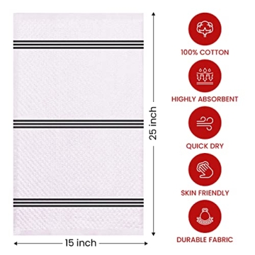 Premium 100% Cotton Kitchen Towels Pack of 3