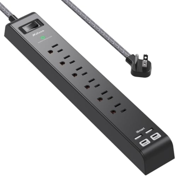 Surge Protector Power Strip with 6 Outlets & 4 USB Ports