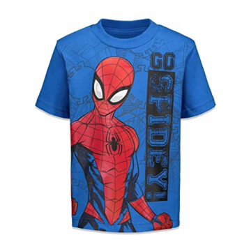 Marvel Spider-Man Boys 4 Pack T-Shirts for Ages 6