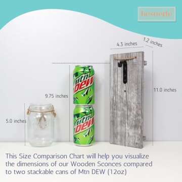 Besuerte Rustic Wooden Wall Hanging Decor with LED String Lights for Modern Living Room and Bedroom, Inspirational Country Style Vintage Wall Decoration Art, 6 Hour Timer Set of 2 Grey