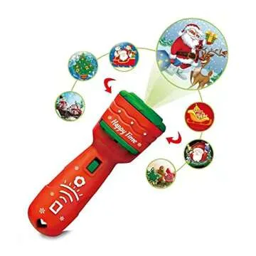 iSkelter Christmas Flashlight Projector - 24 Festive Projections for Kids