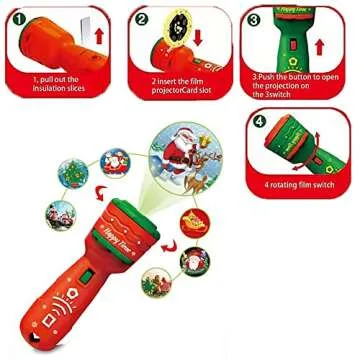 iSkelter Christmas Flashlight Projector for Kids