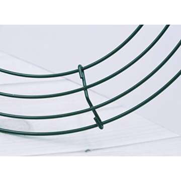 YYCRAFT 18 Inch Metal Floral Wreath Frame, Green（18",2 Pack）