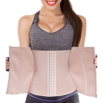 URSEXYLY Women Waist Trainer Corset Zipper Hook Shapewear Double Control Body Shaper Tummy Control W...