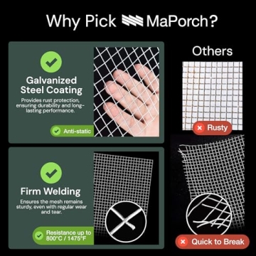 MAPORCH Galvanized Wire Mesh for Chicken Coops & More