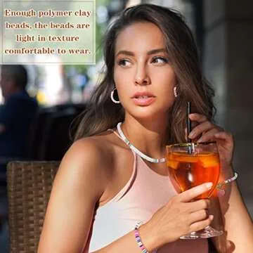 Jadive 38000 Pieces 100 Strands Polymer Clay Beads 6 mm Disk Flat Round Clay Disc Beads Handmade Loose Spacer Bead for Jewelry Making DIY Bracelet Necklace Earrings Finding Crafts, Assorted Colors