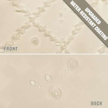 Siiluminisoy Boho Farmhouse Shower Curtain Woven Fabric Cream/Beige Shower Curtain, 72 x 72 Tufted Chevron Textured Striped Modern Minimalist Cloth Shower Curtain for Bathroom