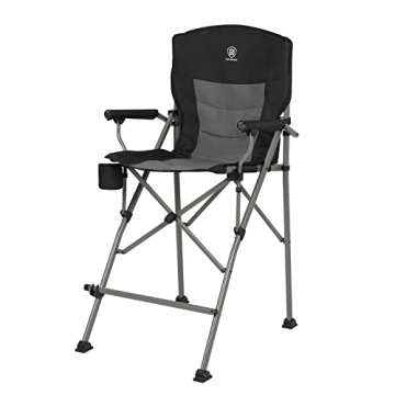 EVER ADVANCED Tall Directors Chair with Cup Holder 31", Bar Height Folding Chair for Camping, Sports...
