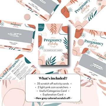 Astralux 35 Fun Scratch Off Activities to do While Pregnant - Create Everlasting Memories of Your Pregnancy - Unique Gift for Expecting Mom