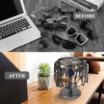 Kondyfayo Rotating Sunglass Organizer for Stylish Storage