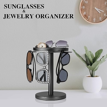 Kondyfayo Rotating Sunglass Organizer for Stylish Storage