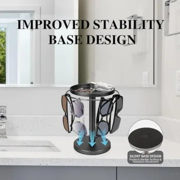 Kondyfayo Rotating Sunglass Organizer for Stylish Storage