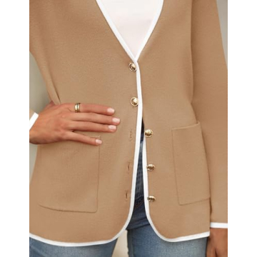 ZESICA Women's Stylish Knit Cardigan for All Seasons