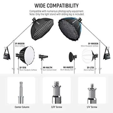 NEEWER C Stand 10.13ft with Boom Arm for Photographers