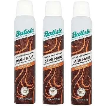 Batiste Dry Shampoo, Dark & Deep Brown 6.73 oz (Pack of 3)