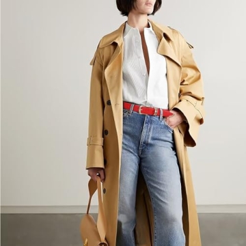 Elegant RISANTRY Women's Red Belt with Gold Buckle for Casual Wear