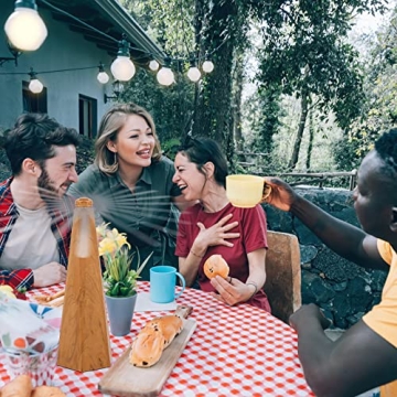 4 Pack Fly Fan for Tables Portable Fly Fan Keep for Your Food Clean Meal Table Fly Fan for Outdoor Indoor Picnic Dinner Classroom(Wood Grain)