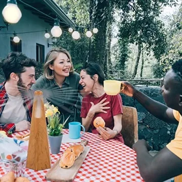 4 Pack Fly Fan for Tables Portable Fly Fan Keep for Your Food Clean Meal Table Fly Fan for Outdoor Indoor Picnic Dinner Classroom(Wood Grain)