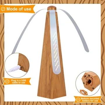 4 Pack Fly Fan for Tables Portable Fly Fan Keep for Your Food Clean Meal Table Fly Fan for Outdoor Indoor Picnic Dinner Classroom(Wood Grain)
