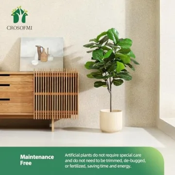 CROSOFMI 50 Inch Fiddle Leaf Fig Tree for Stunning Decor