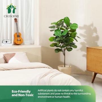 CROSOFMI 50 Inch Fiddle Leaf Fig Tree for Stunning Decor