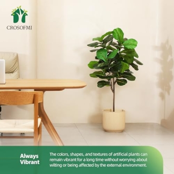 CROSOFMI 50 Inch Fiddle Leaf Fig Tree for Stunning Decor