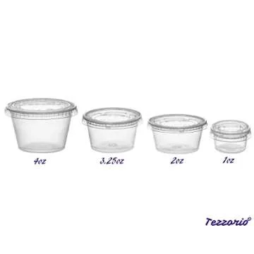 Versatile 100 Pack 0.5-Ounce Plastic Portion Cups