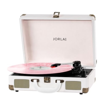 JORLAI Stylish Bluetooth Record Player for Music Lovers