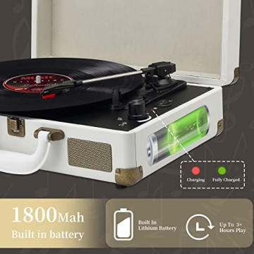 JORLAI Stylish Bluetooth Record Player for Music Lovers