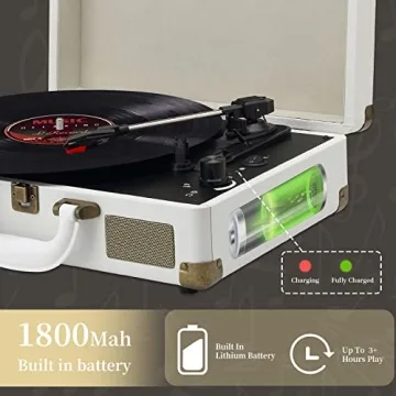 JORLAI Stylish Bluetooth Record Player for Music Lovers