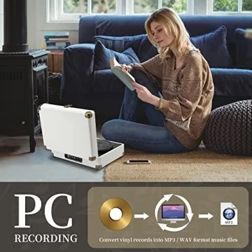 JORLAI Stylish Bluetooth Record Player for Music Lovers