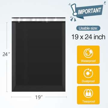 Famagic Poly Mailers, 50pc 19x24 Inch Shipping Bags, Opaque Packaging Bags for Small Business, Tearp...
